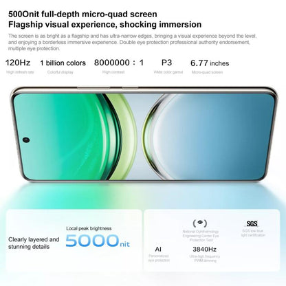 vivo Y300 Pro, 8GB+256GB, Face ID / Screen Fingerprint Identification, 6.77 inch Android 14 OriginOS 4 Snapdragon 6 Gen 1 Octa Core, OTG, Network: 5G (Cyan)