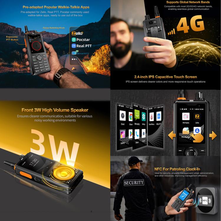 UNIWA F41 Rugged Phone, 1GB+8GB, 2.4 inch MediaTek MT6739 Quad Core,  4600mAh Battery, 21 Keys, Network: 4G (Black)