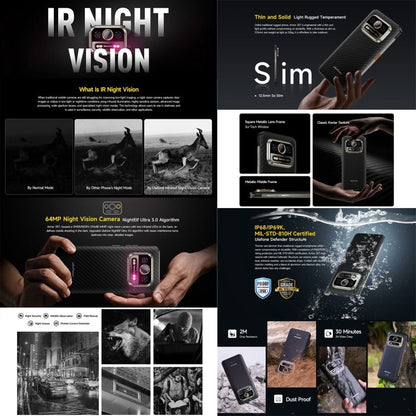 [HK Warehouse] Ulefone Armor 25T Rugged Phone, 6GB+256GB, Thermal Imaging, 6.78 inch Android 14 MediaTek Helio G99 Octa Core, Network: 4G, NFC, OTG (Black)