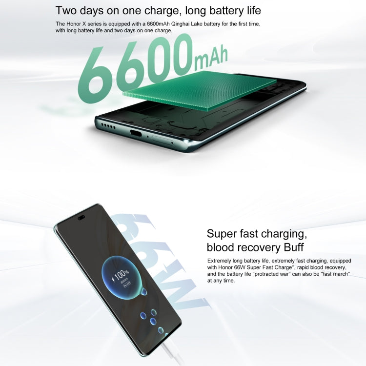 Honor X60 Pro, 12GB+512GB, Screen Fingerprint, 6.78 inch MagicOS 8.0 Snapdragon 6 Gen1 Octa Core, Network: 5G, OTG, Support Google Play (Cyan)