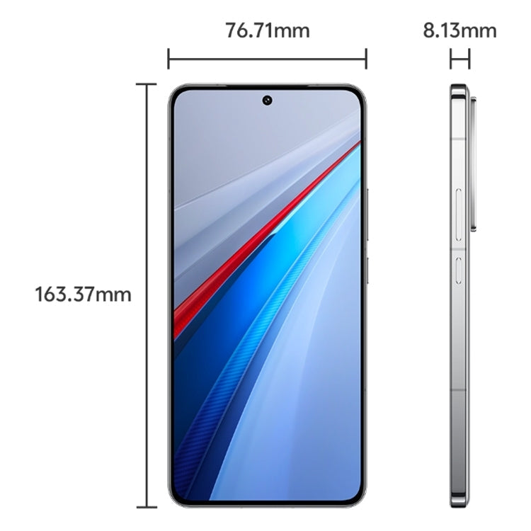 vivo iQOO 13, 16GB+512GB, Face ID / Screen Fingerprint Identification, 6.82 inch Android 15 OriginOS 5 Snapdragon 8 Elite Octa Core, OTG, NFC, Network: 5G, Support Google Play (Grey)