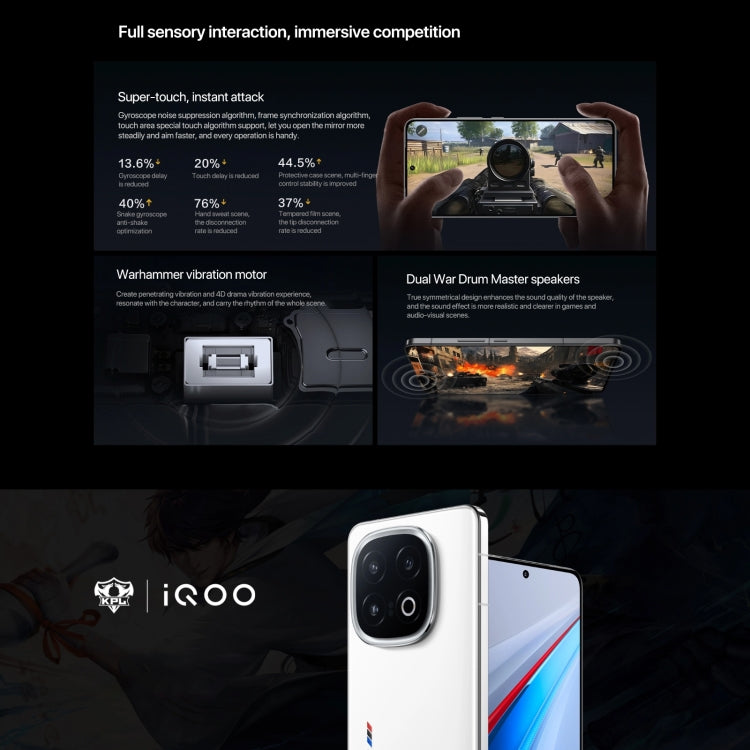 vivo iQOO 13, 16GB+512GB, Face ID / Screen Fingerprint Identification, 6.82 inch Android 15 OriginOS 5 Snapdragon 8 Elite Octa Core, OTG, NFC, Network: 5G, Support Google Play (Black)