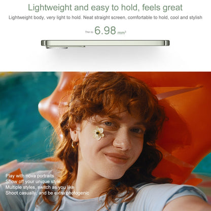 Huawei nova 13, 12GB+512GB, Screen Fingerprint Identification, 6.7 inch HarmonyOS 4.2, NFC, OTG, Not Support Google Play (White)