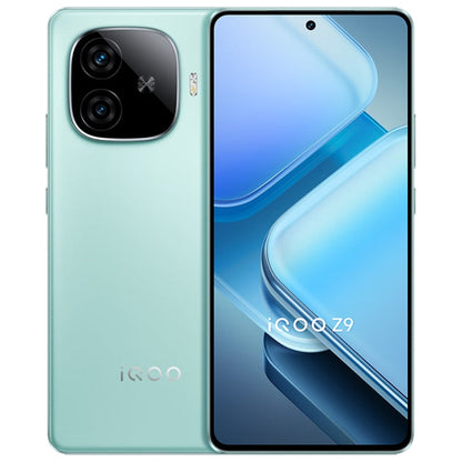 vivo iQOO Z9, Dual Back Cameras, 8GB+128GB, Face ID Screen Fingerprint Identification, 6.78 inch Android 14.0 OriginOS 4 Snapdragon 7 Gen 3 Octa Core 2.63GHz, OTG, NFC, Network: 5G, Support Google Play (Mint Green)