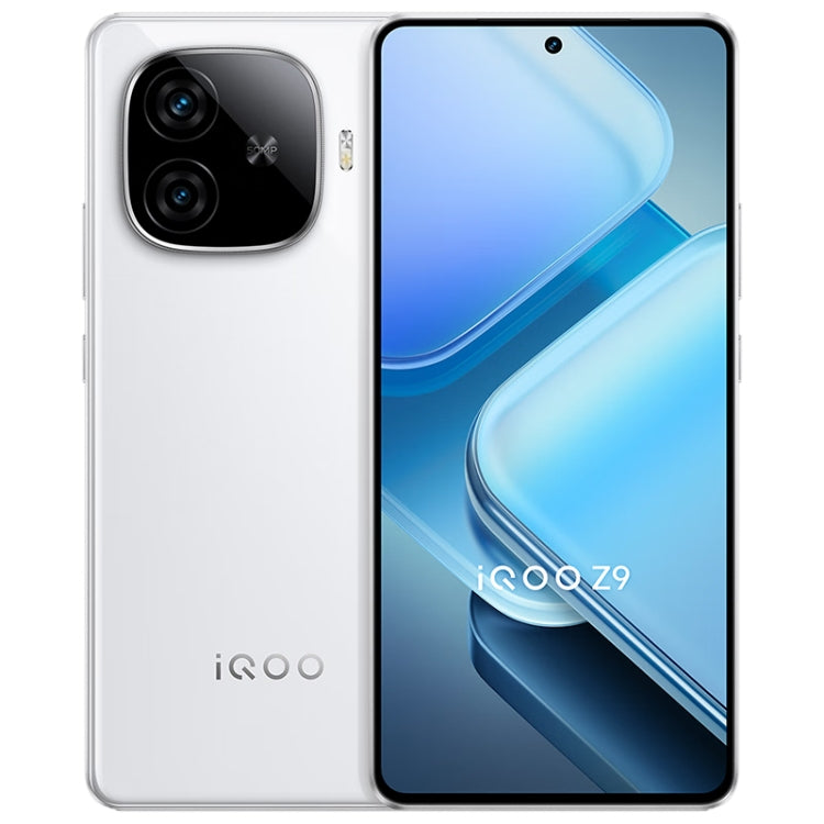 vivo iQOO Z9, Dual Back Cameras, 8GB+256GB, Face ID Screen Fingerprint Identification, 6.78 inch Android 14.0 OriginOS 4 Snapdragon 7 Gen 3 Octa Core 2.63GHz, OTG, NFC, Network: 5G, Support Google Play (White)