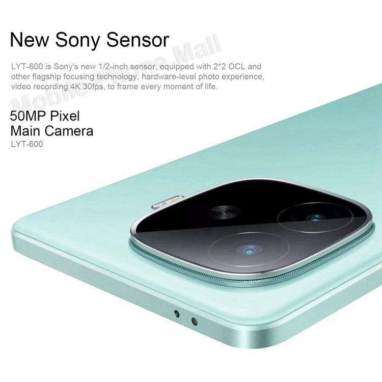 vivo iQOO Z9, Dual Back Cameras, 12GB+256GB, Face ID Screen Fingerprint Identification, 6.78 inch Android 14.0 OriginOS 4 Snapdragon 7 Gen 3 Octa Core 2.63GHz, OTG, NFC, Network: 5G, Support Google Play (Mint Green)