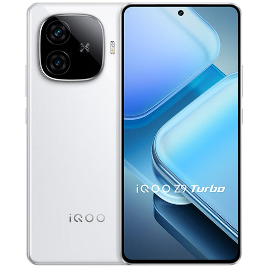 vivo iQOO Z9 Turbo, Dual Back Cameras, 16GB+256GB, Face ID Screen Fingerprint Identification, 6.78 inch Android 14.0 OriginOS 4 Snapdragon 8s Gen 3 Octa Core 3.0GHz, OTG, NFC, Network: 5G, Support Google Play (White)
