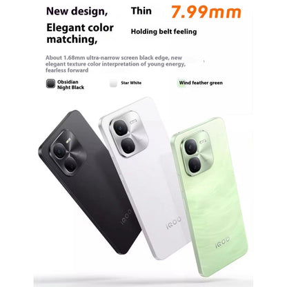 vivo iQOO Z9x, Dual Back Cameras, 12GB+256GB, Face ID Screen Fingerprint Identification, 6.72 inch Android 14.0 OriginOS 4 Snapdragon 6 Gen 1 Octa Core 2.2GHz, OTG, Network: 5G, Support Google Play (Black)