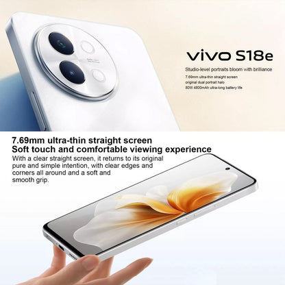 vivo S18e, double caméra arrière, 12 Go + 512 Go, identification faciale et par empreinte digitale sous l'écran, 6,67 pouces Android 14.0 OriginOS 4 Dimensity 7200 Octa Core 2,8 GHz, OTG, NFC, réseau : 5G, compatible Google Play (violet)