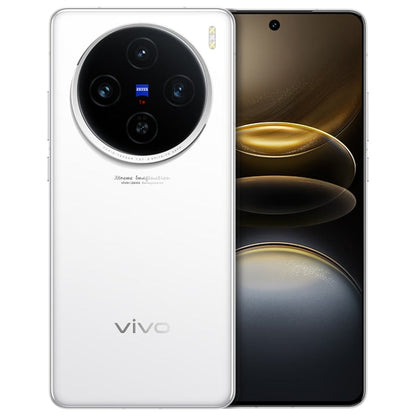 vivo X100s, Triple caméra arrière, 16 Go+1 To, Identification faciale / Empreinte digitale, Android 14 OriginOS 4 Dimensity 9300+ Octa Core de 6,78 pouces, OTG, NFC, Réseau : 5G, Compatible Google Play (Blanc)