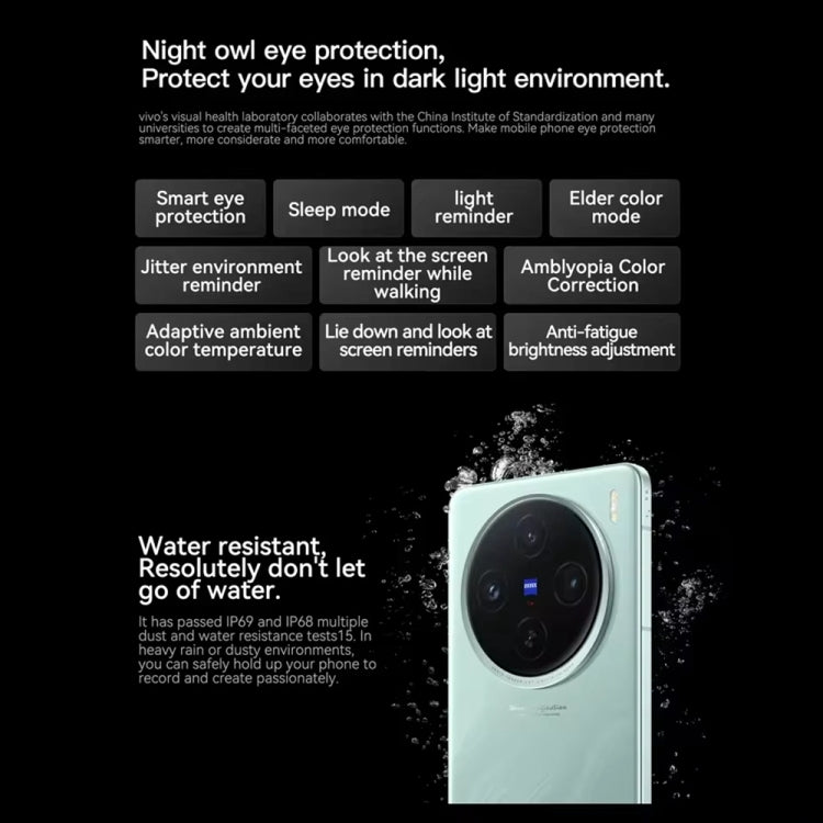 vivo X100s, Triple Back Cameras, 16GB+256GB, Face ID / Fingerprint Identification, 6.78 inch Android 14 OriginOS 4 Dimensity 9300+ Octa Core, OTG, NFC, Network: 5G, Support Google Play (White)