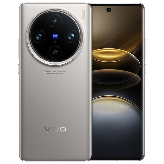 vivo X100s Pro, Triple Back Cameras, 12GB+256GB, Face ID / Fingerprint Identification, 6.78 inch Android 14 OriginOS 4 Dimensity 9300+ Octa Core, OTG, NFC, Network: 5G, Support Google Play (Titanium Color)