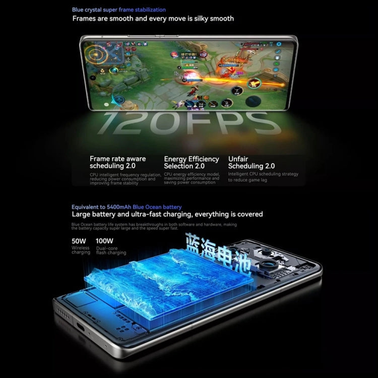 vivo X100s Pro, Triple Back Cameras, 16GB+512GB, Face ID / Fingerprint Identification, 6.78 inch Android 14 OriginOS 4 Dimensity 9300+ Octa Core, OTG, NFC, Network: 5G, Support Google Play (White)