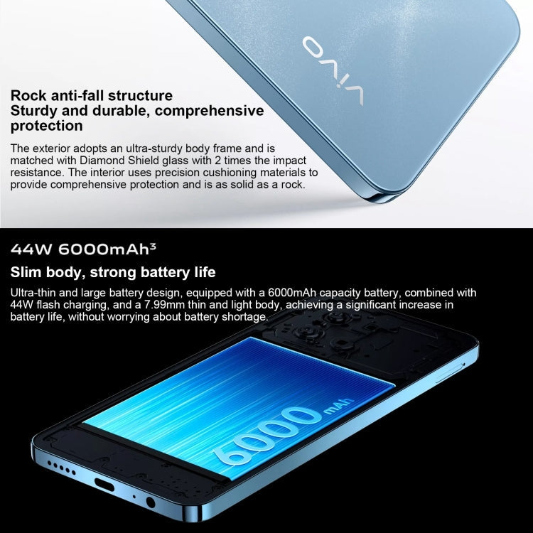 vivo Y200t, double caméra arrière, 8 Go+128 Go, identification faciale et par empreinte digitale sous l'écran, 6,72 pouces Android 14.0 OriginOS 4 Snapdragon 6 Gen 1 Octa Core 2,2 GHz, OTG, Réseau: 5G, Support Google Play (Vert foncé)
