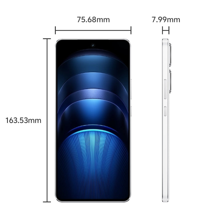 vivo iQOO Neo9S Pro+, 12GB+256GB, Face ID & Ultrasonic 3D Fingerprint Identification, 6.78 inch Android 14 OriginOS 4 Snapdragon 8 Gen 3 Octa Core 2.63GHz, OTG, NFC, Network: 5G, Support Google Play (White)