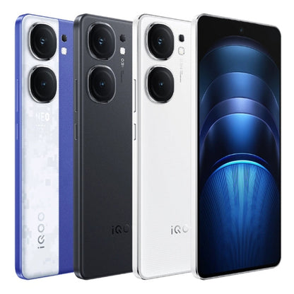 vivo iQOO Neo9S Pro+, 12GB+256GB, Face ID & Ultrasonic 3D Fingerprint Identification, 6.78 inch Android 14 OriginOS 4 Snapdragon 8 Gen 3 Octa Core 2.63GHz, OTG, NFC, Network: 5G, Support Google Play (Blue)