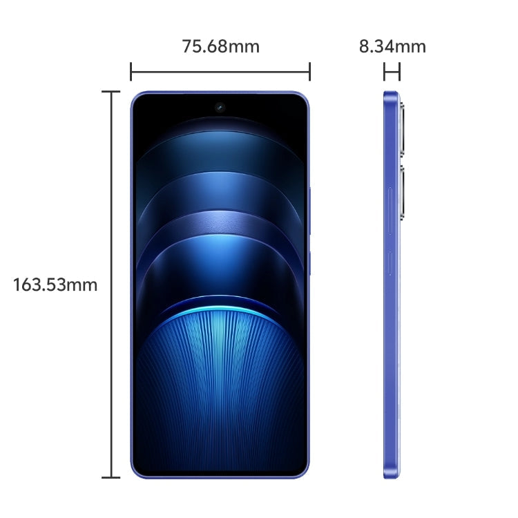 vivo iQOO Neo9S Pro+, 16GB+512GB, Face ID & Ultrasonic 3D Fingerprint Identification, 6.78 inch Android 14 OriginOS 4 Snapdragon 8 Gen 3 Octa Core 2.63GHz, OTG, NFC, Network: 5G, Support Google Play (Blue)