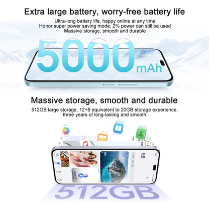 Honor X60i, 8 Go + 256 Go, empreinte digitale sous l'écran, 6,7 pouces MagicOS 8.0 Dimensity 6080 Octa Core, Réseau : 5G, OTG, Ne prend pas en charge Google Play (Violet)