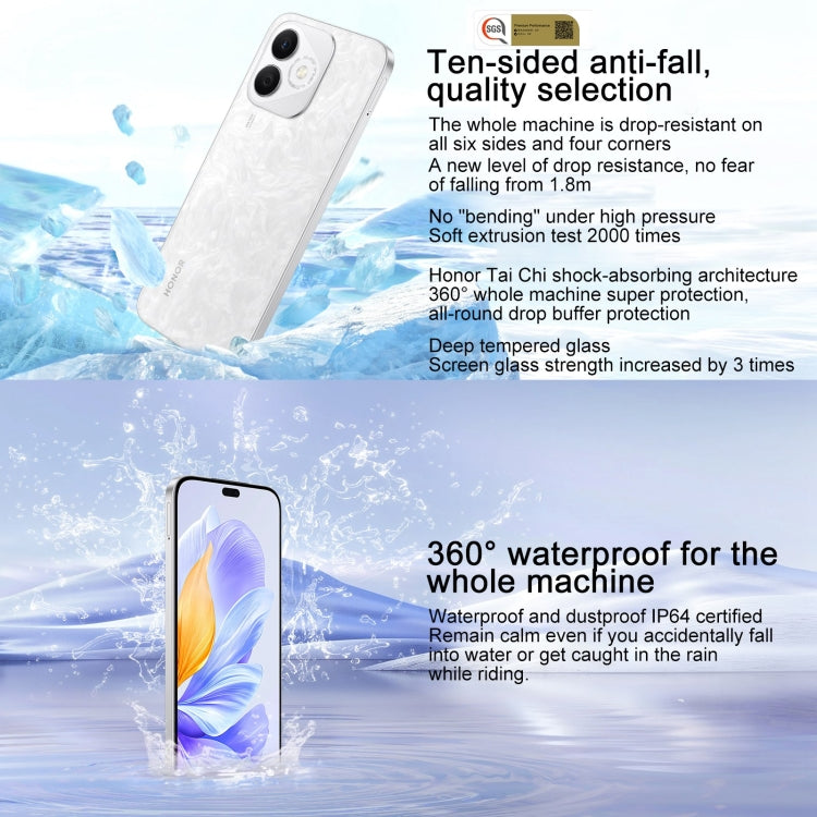 Honor X60i, 12 Go+512 Go, empreinte digitale sous l'écran, 6,7 pouces MagicOS 8.0 Dimensity 6080 Octa Core, réseau : 5G, OTG, ne prend pas en charge Google Play (Violet)