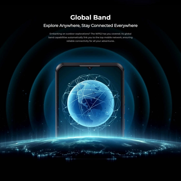 [HK Warehouse] Oukitel WP52 5G Rugged Phone, 4GB+256GB, 6.6 inch Android 14.0 MediaTek Dimensity 6100+ Octa-core, NFC, OTG, Network: 5G (Black)