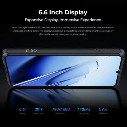 [HK Warehouse] Téléphone robuste Oukitel WP52 5G, 4 Go+256 Go, 6,6 pouces Android 14.0 MediaTek Dimensity 6100+ Octa-core, NFC, OTG, Réseau: 5G (Bleu marine)