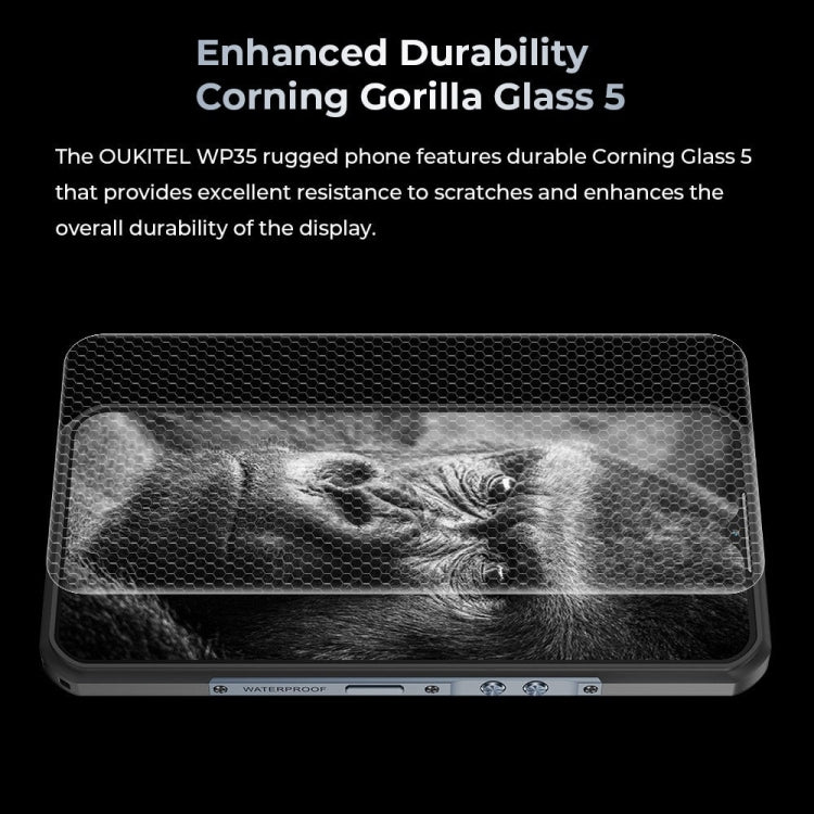 [HK Warehouse] Oukitel WP35 5G Rugged Phone, 8GB+256GB, IP68/IP69K Fingerprint Identification, 11000mAh, 6.6 inch MediaTek Dimensity 6100+ Octa Core, NFC, OTG, Network: 5G (Green)