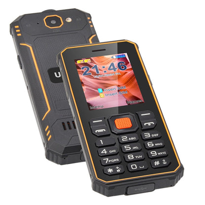 Téléphone robuste à clavier UNIWA S2 IP68, 2,4 pouces Mediatek MT6261, batterie 2500mAh, 21 touches, réseau : 2G (Noir+Orange)