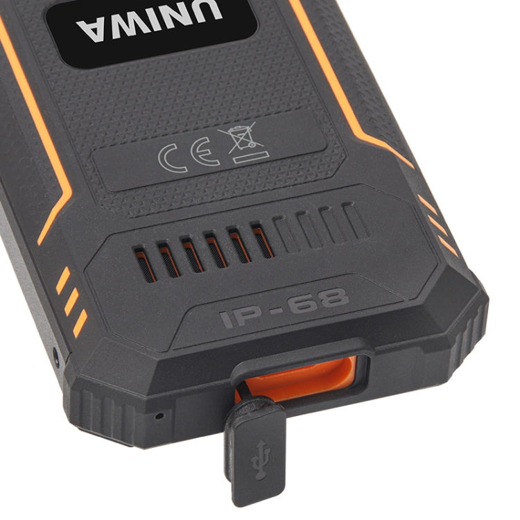 Téléphone robuste à clavier UNIWA S2 IP68, 2,4 pouces Mediatek MT6261, batterie 2500mAh, 21 touches, réseau : 2G (Noir+Orange)