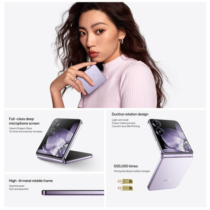 Xiaomi MIX Flip, 12GB+256GB, 6.86 inch + 4.01 inch Xiaomi HyperOS Snapdragon 8 Gen 3 Octa Core 4nm up to 3.3GHz, NFC, Network: 5G (Phantom Purple)