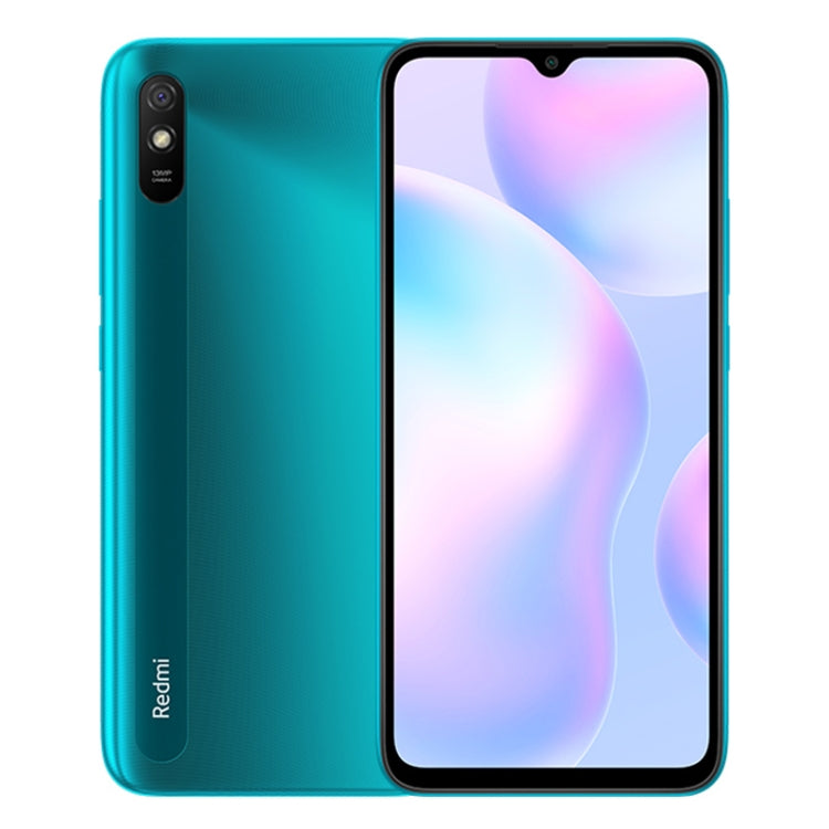 Xiaomi Redmi 9A, 4 Go+64 Go, batterie 5000 mAh, identification faciale, 6,53 pouces MIUI 12 MTK Helio G25 Octa Core jusqu'à 2,0 GHz, réseau : 4G, double SIM, prise en charge de Google Play (Vert Lac)