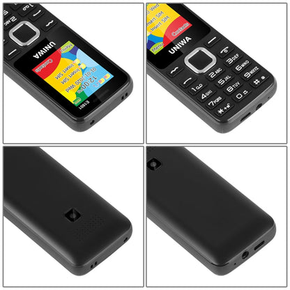 Téléphone portable UNIWA E1801, 1,77 pouce, batterie 800 mAh, 21 touches, support Bluetooth, FM, MP3, MP4, GSM, double SIM (bleu)