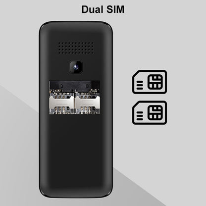 UNIWA E1801 Mobile Phone, 1.77 inch, 800mAh Battery, 21 Keys, Support Bluetooth, FM, MP3, MP4, GSM, Dual SIM(Black)