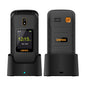 UNIWA V909T Flip Phone, 2.8 inch + 1.77 inch, UNISOC Tiger T107, Support Bluetooth, FM, Network: 4G, SOS, with Charge Dock Base(Black)