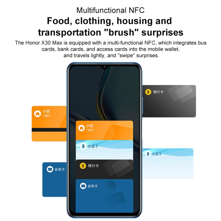 Honor X30 Max 5G KKG-AN70, appareils photo 64MP, 8 Go + 256 Go, version chinoise
