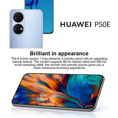 Huawei P50E 4G ABR-AL60, HarmonyOS 2, appareil photo 50MP, 8 Go+128 Go, version chinoise