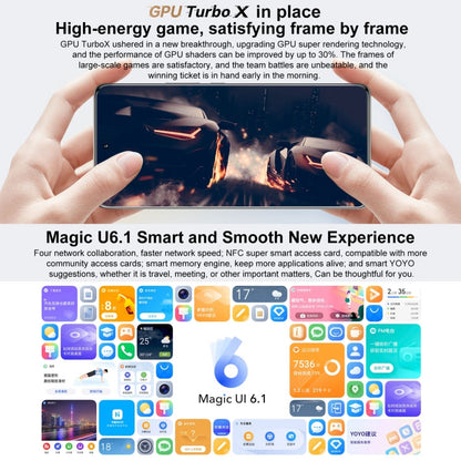 Honor 70 Pro+ 5G HPB-AN00, 54MP Cameras, 8GB+256GB, China Version, Triple Back Cameras, Screen Fingerprint Identification, 6.78 inch Magic UI 6.1 Dimensity 9000 Octa Core up to 3.05GHz, Network: 5G, OTG, NFC, Not Support Google Play(Jet Black)