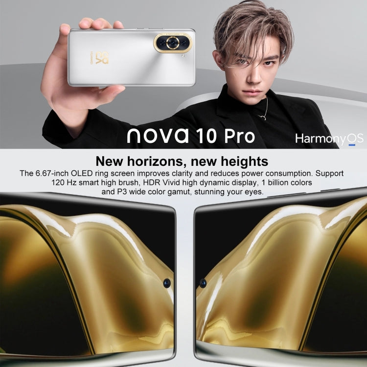 Huawei nova 10 4G NCO-AL00,128GB, 60MP Front Camera, China Version, Triple Back Cameras, In-screen Fingerprint Identification, 6.67 inch HarmonyOS 2 Qualcomm Snapdragon 778G 4G Octa Core up to 2.42GHz, Network: 4G, OTG, NFC, Not Support Google Play(Green)