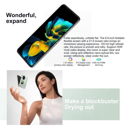 HUAWEI Pocket S 128GB BAL-AL60, 40MP Camera, China Version, Dual Back Cameras, Side Fingerprint Identification, 6.9 inch + 1.04 inch HarmonyOS 3.0 Snapdragon 778G Octa Core up to 2.42GHz, Network: 4G, OTG, NFC, Not Support Google Play(Obsidian Black)