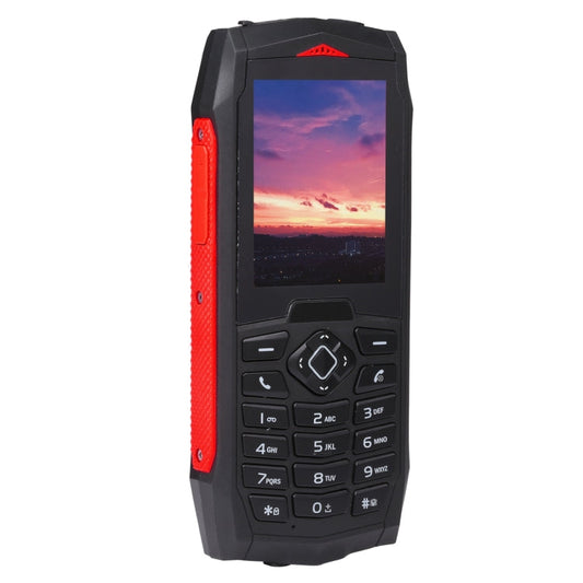 Téléphone Robuste Rugtel R1C, Étanche IP68 Antichoc Anti-poussière, 2,4 pouces, MTK6261D, Batterie 2000 mAh, SOS, Radio FM, Double SIM (Rouge)