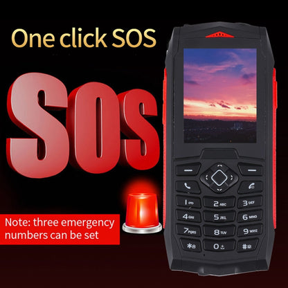 Téléphone Robuste Rugtel R1C, Étanche IP68 Antichoc Anti-poussière, 2,4 pouces, MTK6261D, Batterie 2000 mAh, SOS, Radio FM, Double SIM (Rouge)