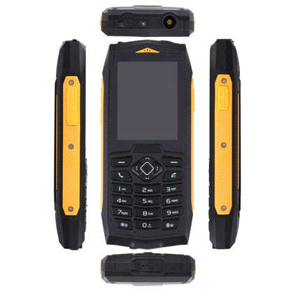 Rugtel R1C Rugged Phone, IP68 Waterproof Dustproof Shockproof, 2.4 inch, MTK6261D, 2000mAh Battery, SOS, FM, Dual SIM(Yellow)