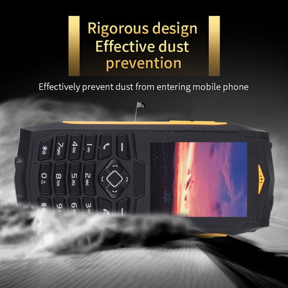 Rugtel R1C Rugged Phone, IP68 Waterproof Dustproof Shockproof, 2.4 inch, MTK6261D, 2000mAh Battery, SOS, FM, Dual SIM(Yellow)