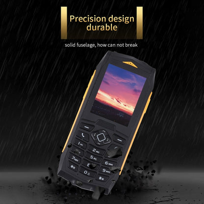 Rugtel R1C Rugged Phone, IP68 Waterproof Dustproof Shockproof, 2.4 inch, MTK6261D, 2000mAh Battery, SOS, FM, Dual SIM(Yellow)