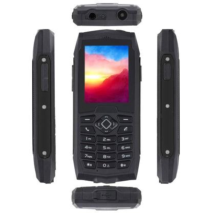 Rugtel R1D Rugged Phone, IP68 Waterproof Dustproof Shockproof, 2.4 inch, MTK6261D, 2000mAh Battery, Loud Box Speaker, FM, Network: 2G, Dual SIM (Black)