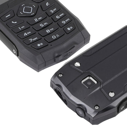 Rugtel R1D Rugged Phone, IP68 Waterproof Dustproof Shockproof, 2.4 inch, MTK6261D, 2000mAh Battery, Loud Box Speaker, FM, Network: 2G, Dual SIM (Black)