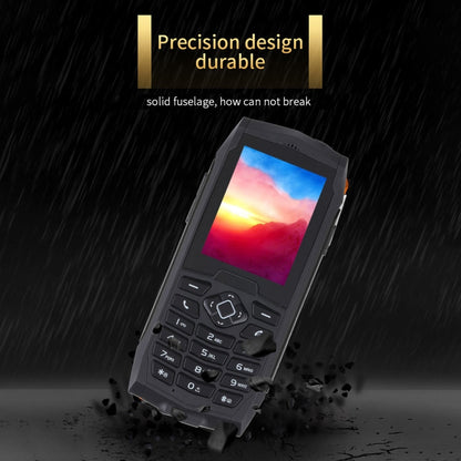 Rugtel R1D Rugged Phone, IP68 Waterproof Dustproof Shockproof, 2.4 inch, MTK6261D, 2000mAh Battery, Loud Box Speaker, FM, Network: 2G, Dual SIM (Black)