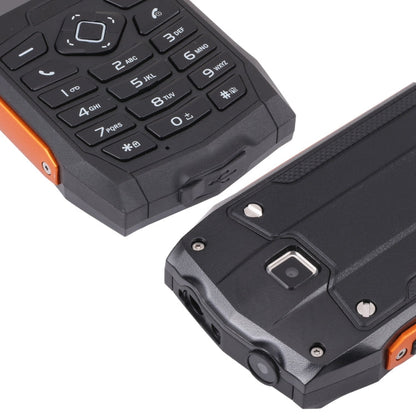 Rugtel R1D Rugged Phone, IP68 Waterproof Dustproof Shockproof, 2.4 inch, MTK6261D, 2000mAh Battery, Loud Box Speaker, FM, Network: 2G, Dual SIM(Orange)