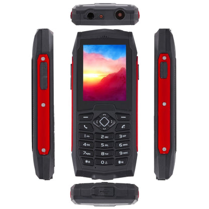Rugtel R1D Rugged Phone, IP68 Waterproof Dustproof Shockproof, 2.4 inch, MTK6261D, 2000mAh Battery, Loud Box Speaker, FM, Network: 2G, Dual SIM (Red)