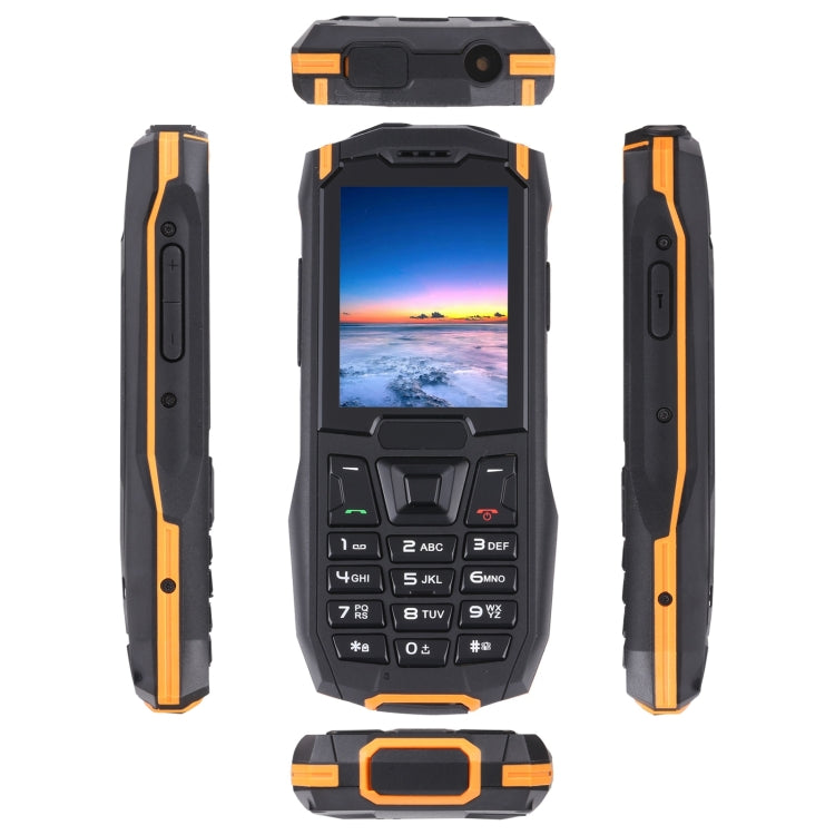Rugtel R2C Rugged Phone, IP68 Waterproof Dustproof Shockproof, 2.4 inch, MTK6261D, 2500mAh Battery, SOS, FM, Dual SIM (Orange)