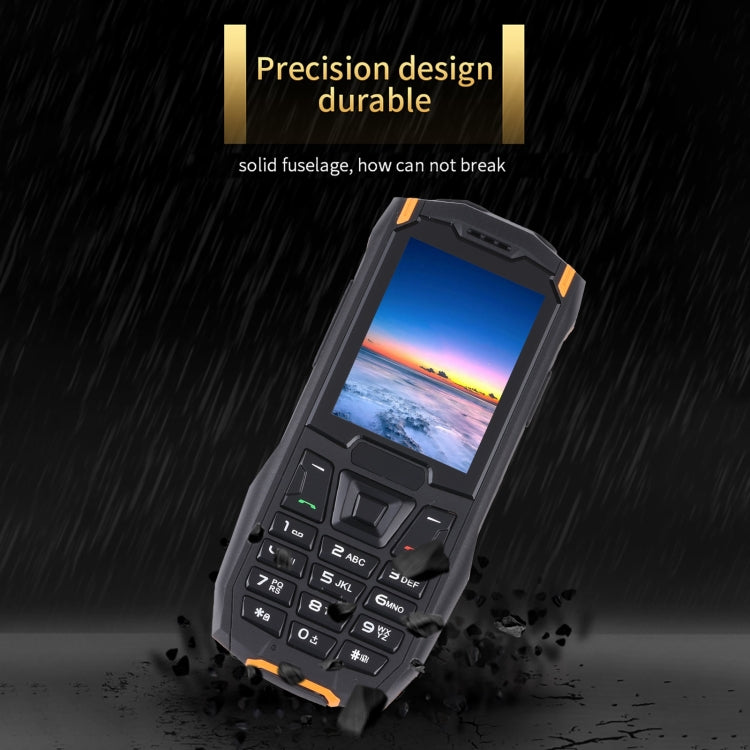 Rugtel R2C Rugged Phone, IP68 Waterproof Dustproof Shockproof, 2.4 inch, MTK6261D, 2500mAh Battery, SOS, FM, Dual SIM (Orange)